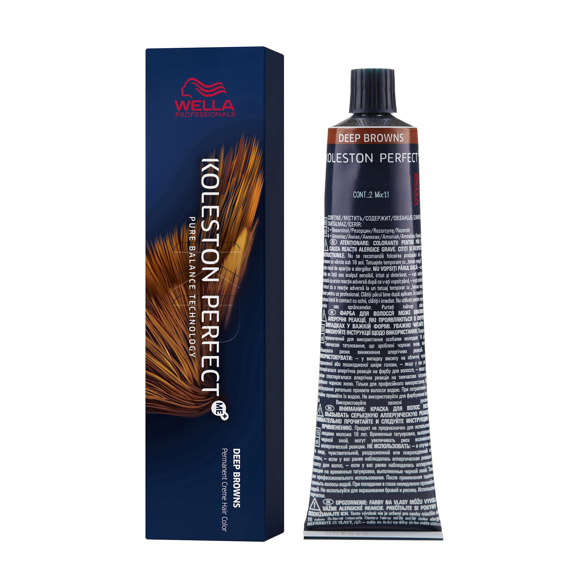 Стійка крем-фарба для волосся Wella Professionals Koleston Perfect Deep Browns, 5/7-світло-коричневий брюнет, 60 мл